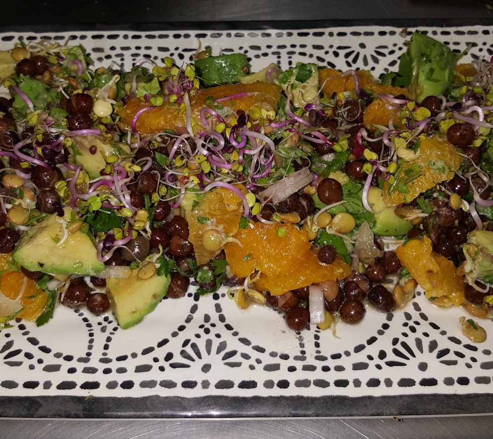 Sprouted beans salad